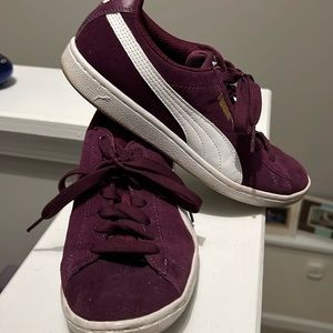 Purple Puma sneakers